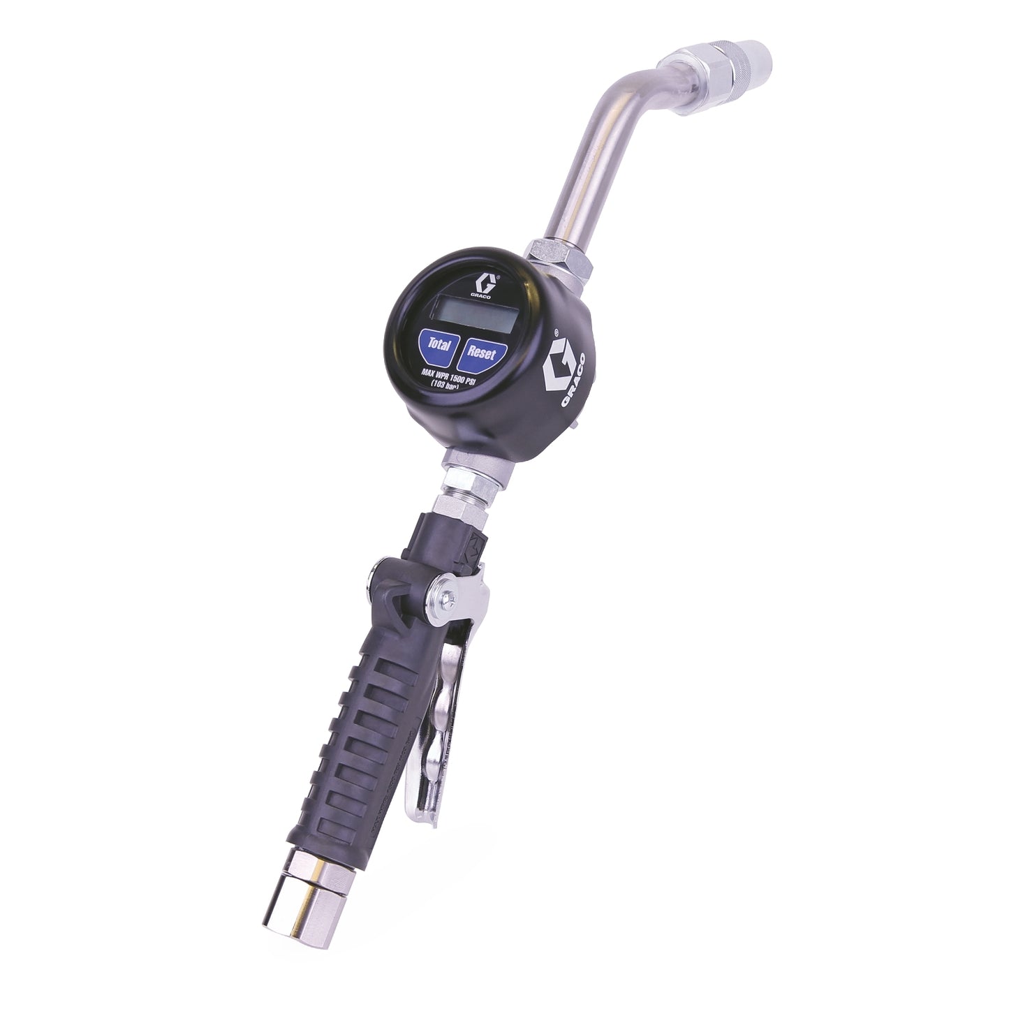 Graco 25C919 EM20 Electronic Manual Oil/Antifreeze Meter - Rigid Extension - 3/4 in. Inlet - NPT