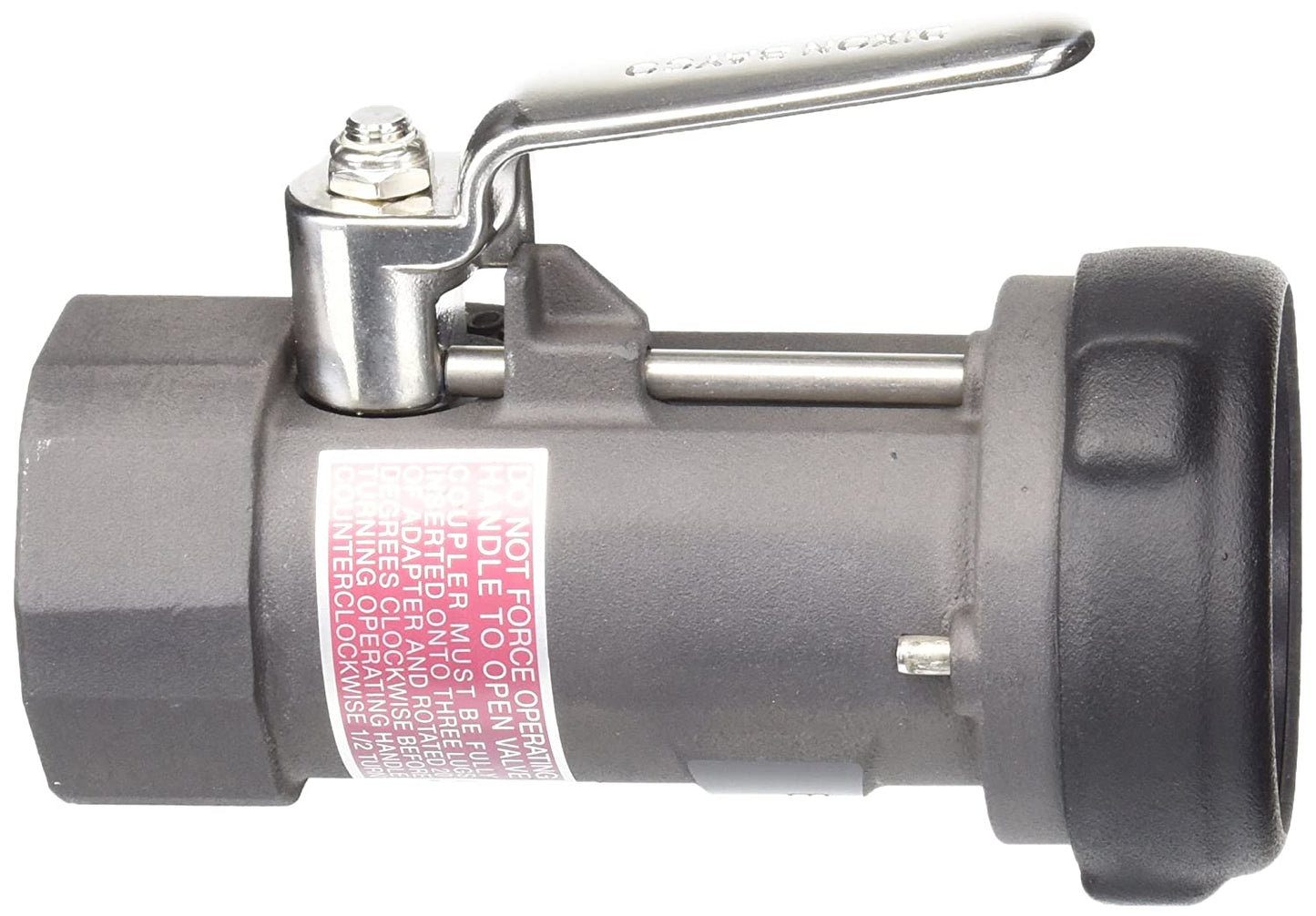 Dixon BC62-200 Anodized Aluminum Bayonet Style Dry Disconnect Tank Truck Fitting, Straight Coupler with Viton Seal, 2" Coupling x 2" NPT Female