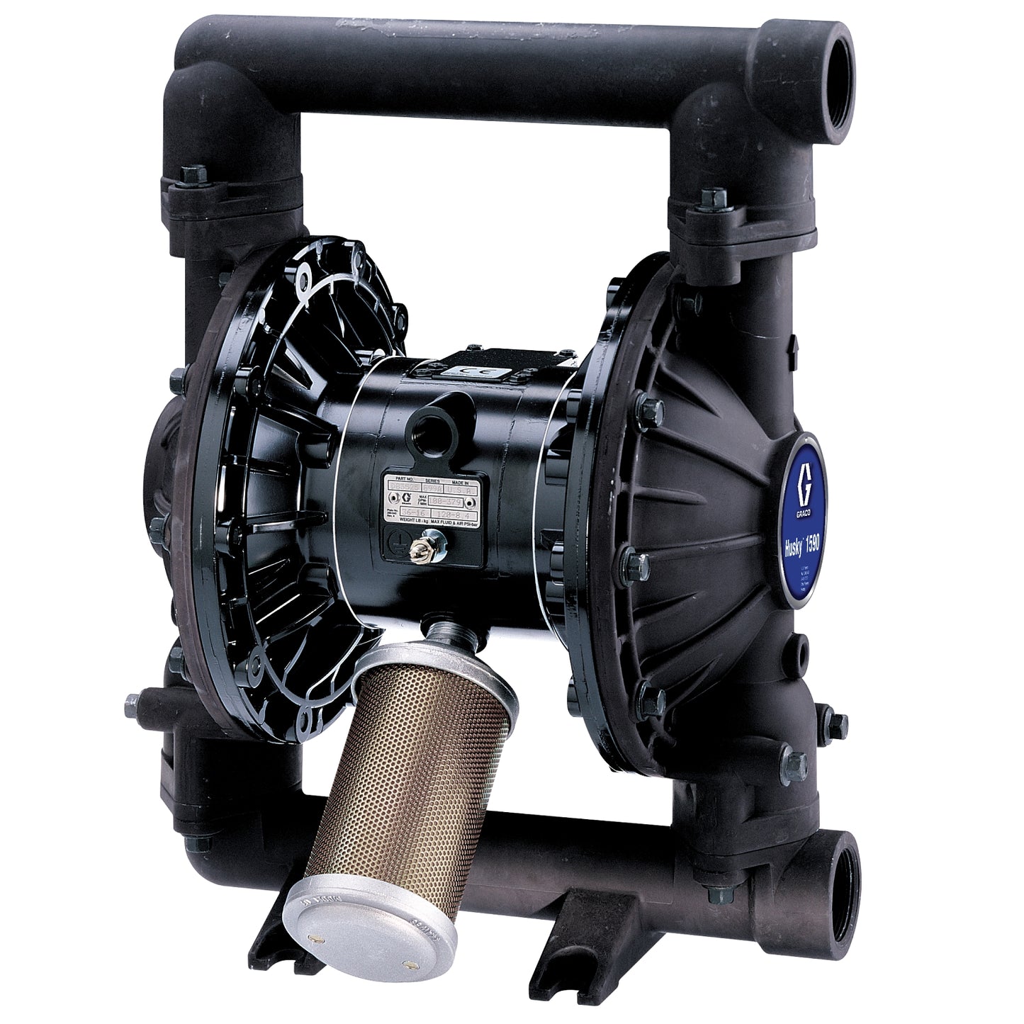 Graco DB3525 Husky 1590 AL 1-1/2 in. (38.1 mm) NPT Standard Pump, AL Center Section, TPE Seats, AC Balls & TPE Diaphragm