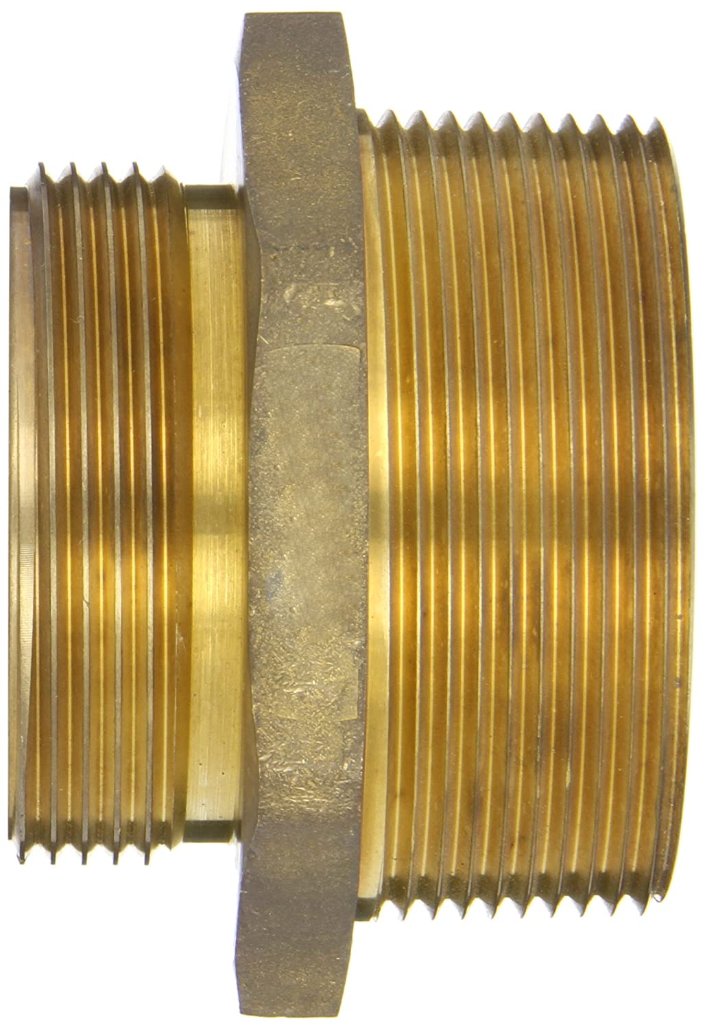 Dixon DMH3025F Cast Brass Fire Equipment, Increaser Hex Nipple, 3" NPT Male x 2-1/2" NST (NH) Male