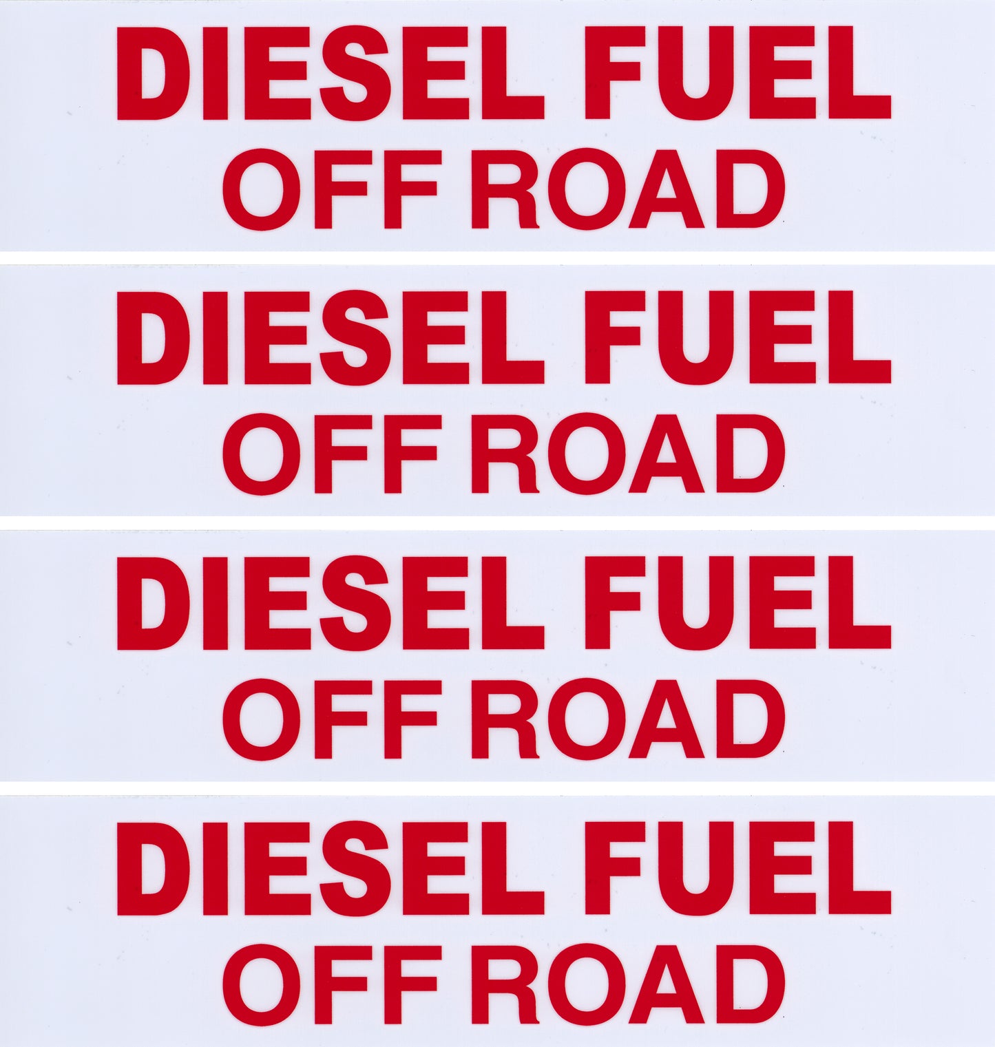 Decals For Fuel Storage Tanks - Diesel Off Road 3" Tall x 12" Wide