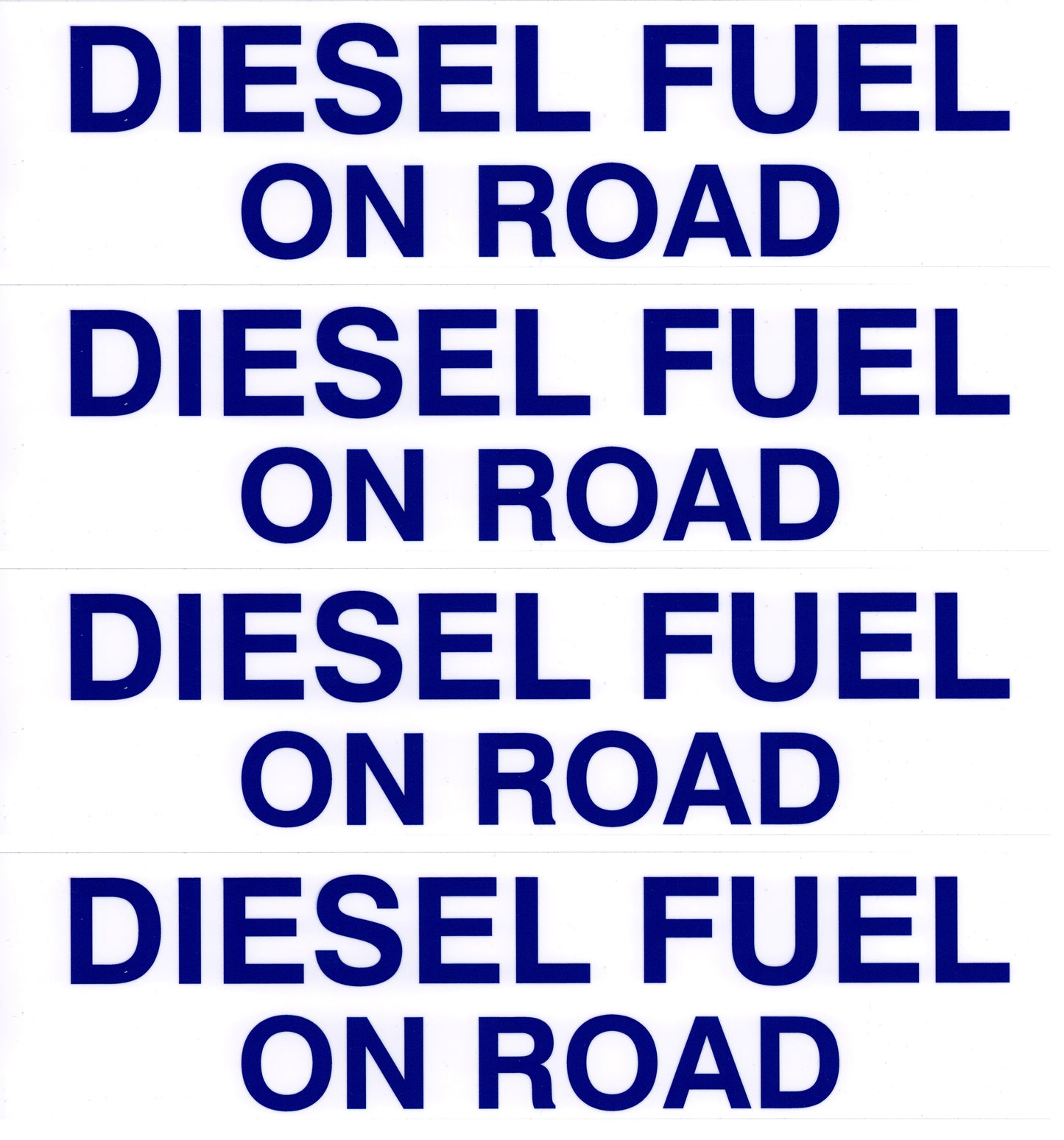 Decals For Fuel Storage Tanks - Diesel Fuel On Road 3" Tall x 12" Wide