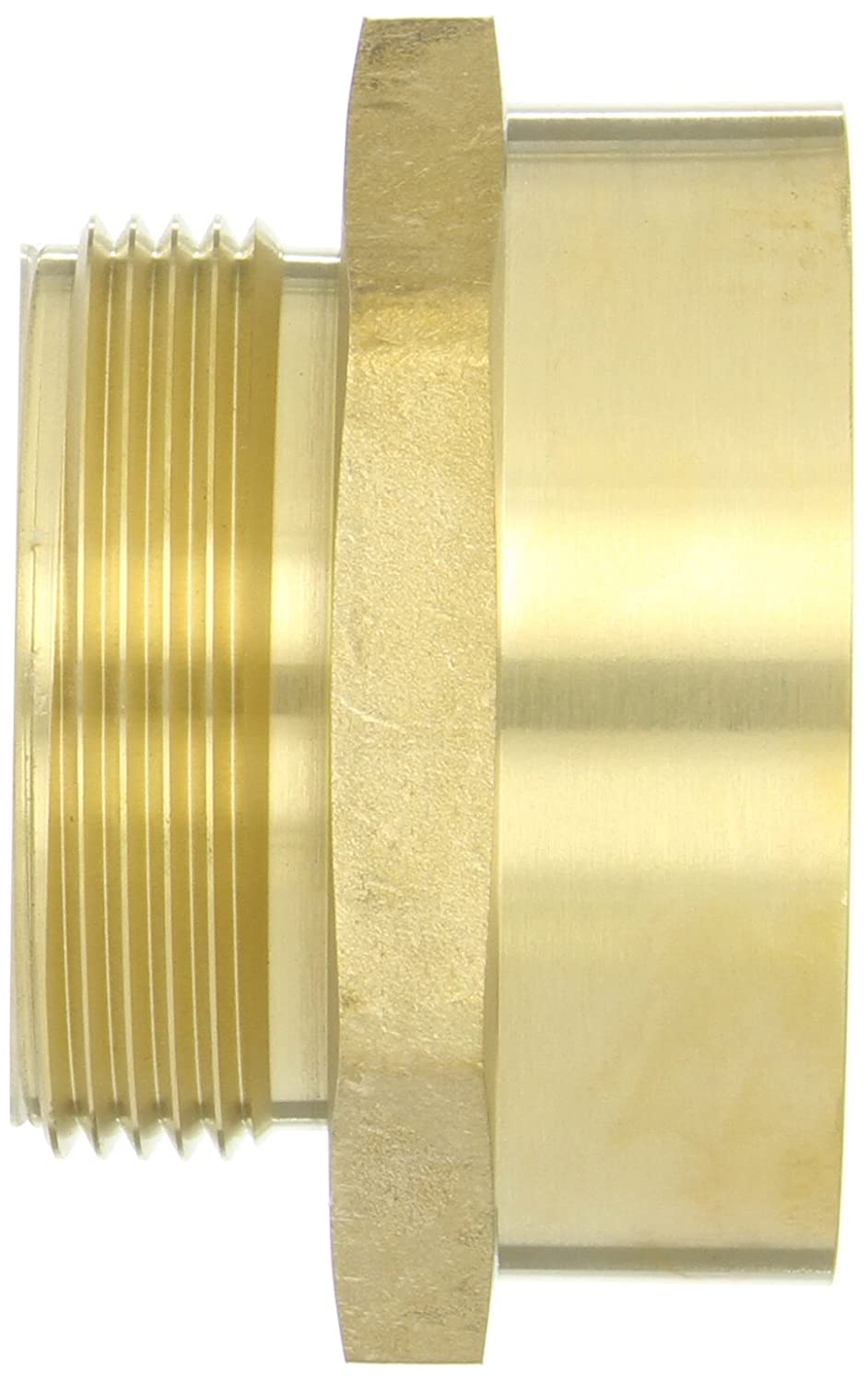 Dixon FM3025F Cast Brass Fire Equipment, Increaser Hex Nipple, 3" NPT Female x 2-1/2" NST (NH) Male