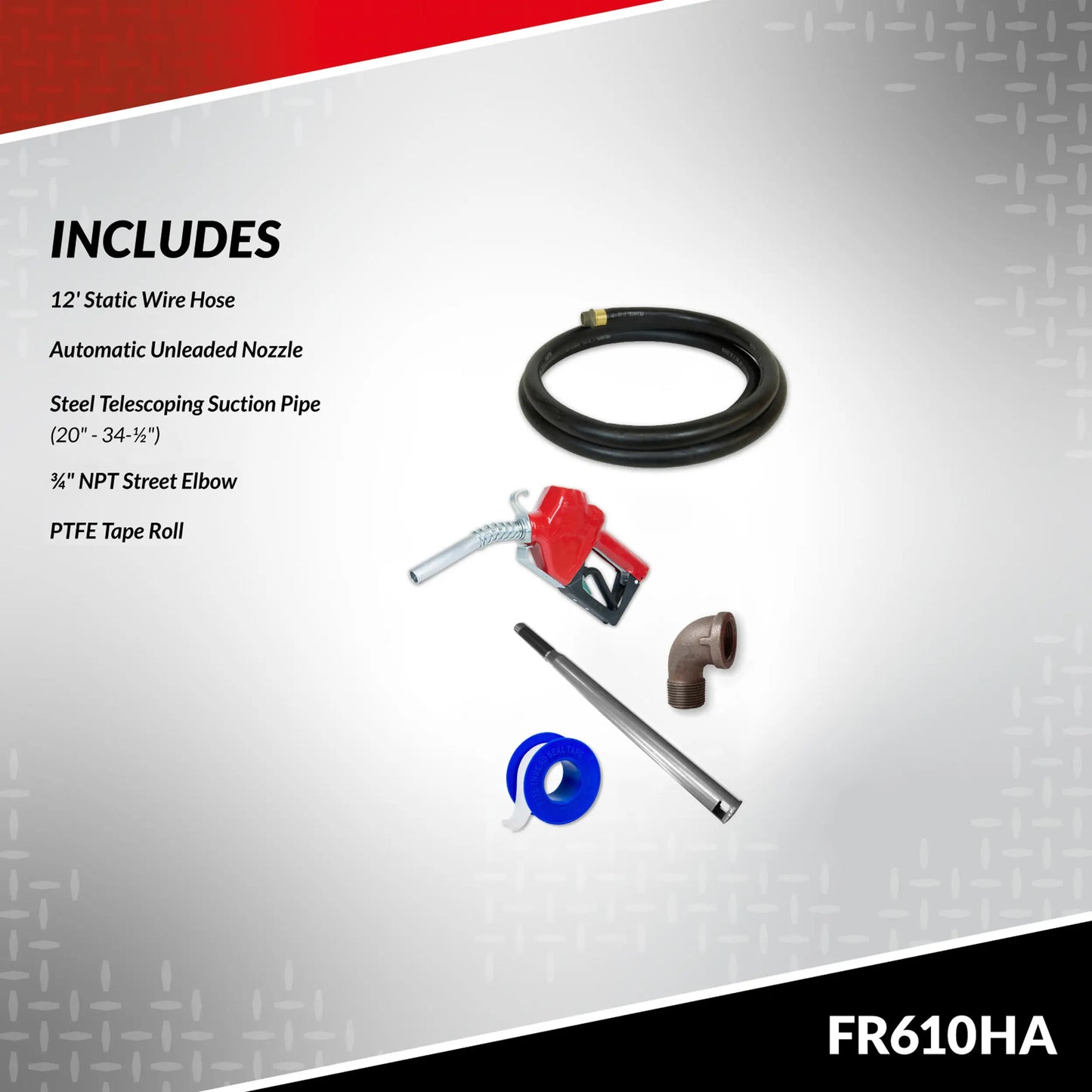 Fill-Rite FR610HA 115v AC 15 GPM Fuel Transfer Pump with Nozzle