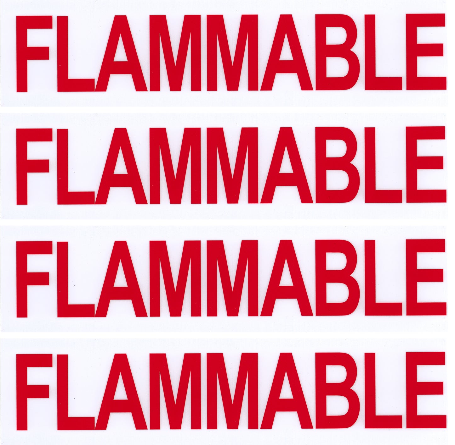 Decals For Fuel Storage Tanks - Flammable 3" Tall x 12" Wide