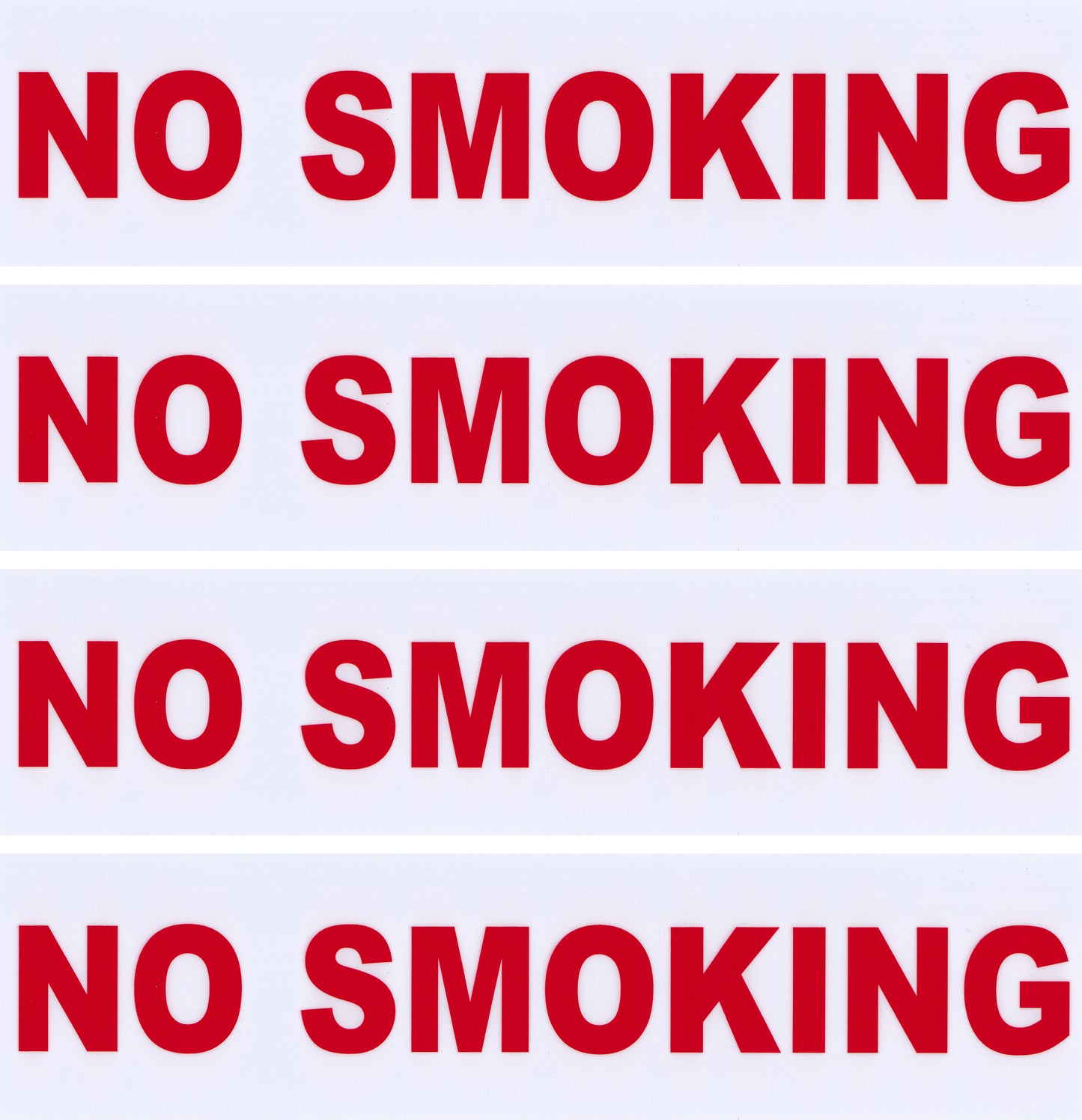 Decals For Fuel Storage Tanks - No Smoking 3" Tall x 12" Wide