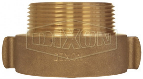 Dixon RHA15T15F 1-1/2" FNPT X 1-1/2" Male NST Hydrant Adapter Rocker Lug Brass
