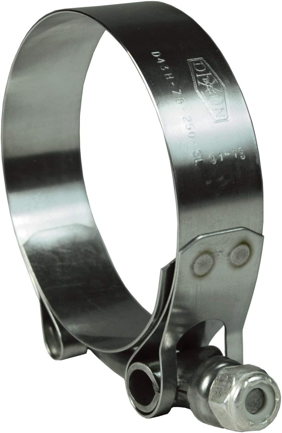 Dixon STBC150 T-Bolt Hose Clamp Stainless Steel, 1.344"-1.562" Band Diameter