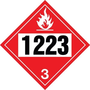 Decals For Truck - 10.75" Square Truck Placard- "1223" Kerosene Class 3