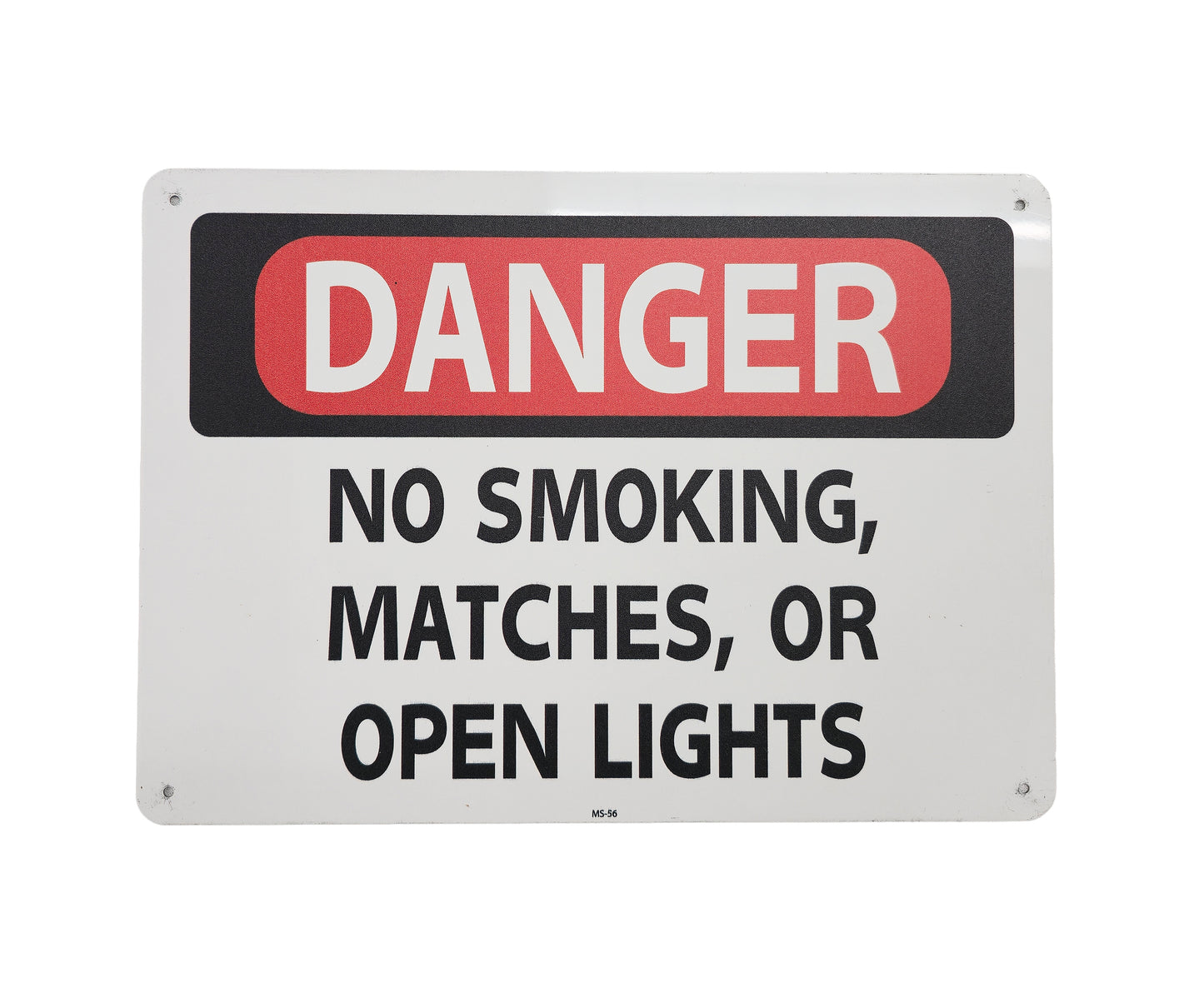 Signs For Fuel Storage Tanks - Aluminum Danger No Smoking 10" Tall x 14" Wide