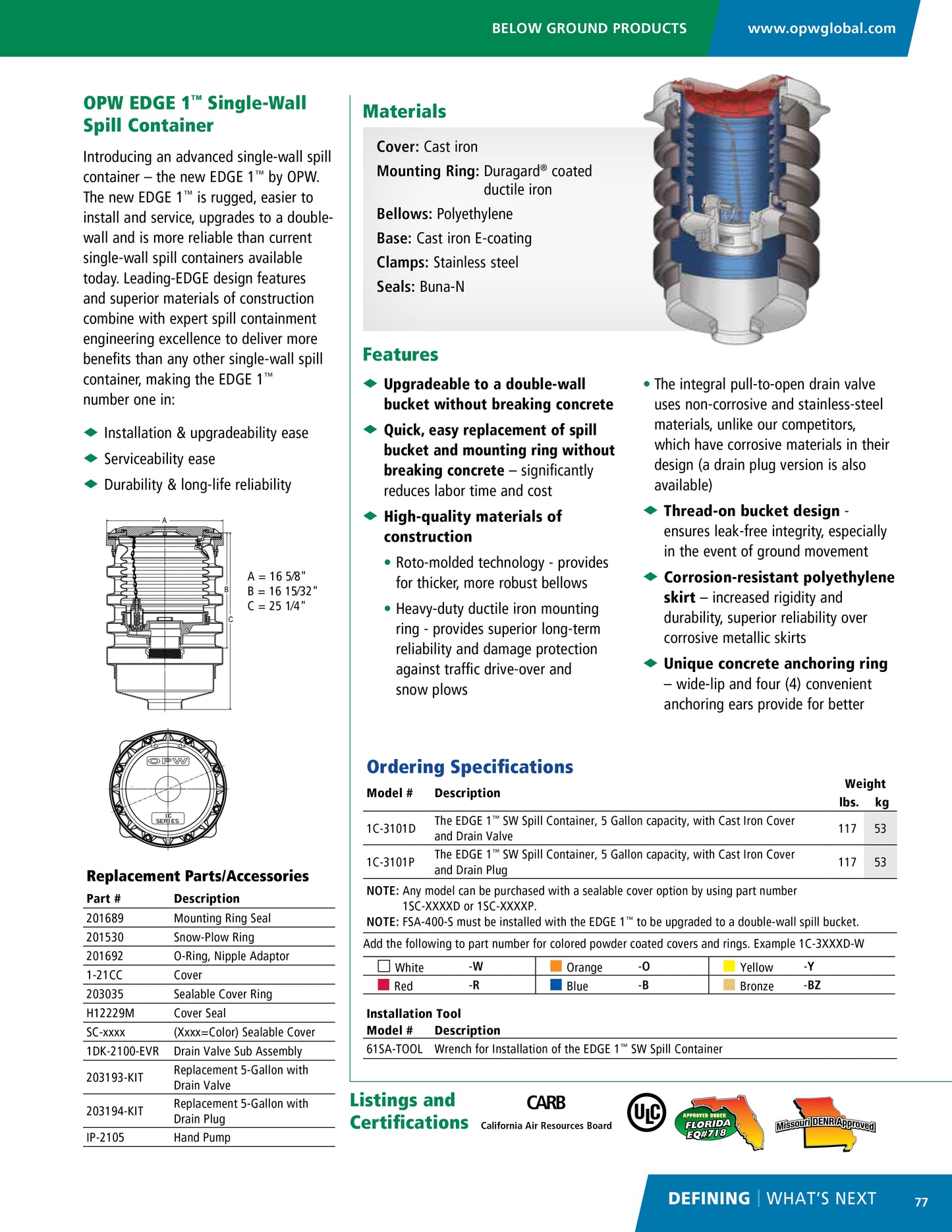 OPW FC 1C-3101P EDGE 1 SW Spill Container
