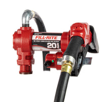 Fill-Rite FR4210HB 12V DC 20 GPM Fuel Transfer Pump wo/Meter with 1"x12' Discharge Hose, Automatic Nozzle