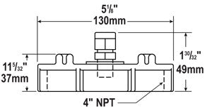 OPW FC 116M-0500 4" Duratuff Monitor Cap w/ 1/2"Adapter
