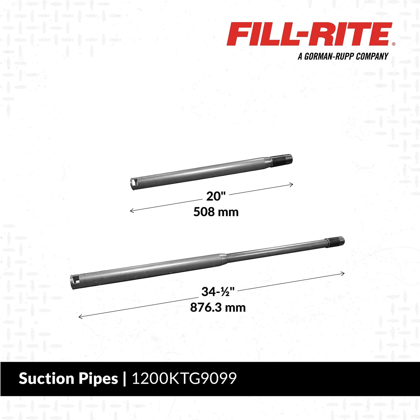 Fill-Rite 1200KTG9099 1" x 20" – 34-½" Steel Telescoping Suction Pipe
