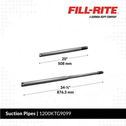 Fill-Rite 1200KTG9099 1" x 20" – 34-½" Steel Telescoping Suction Pipe