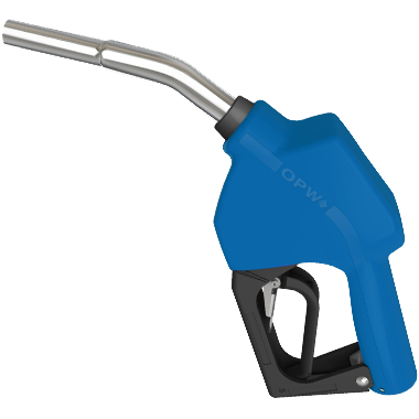 OPW FC 19DEF-0500SS Automatic Nozzle - 19mm spout; 3/4" Female NPT Inlet Connection, Blue Hand Warmer