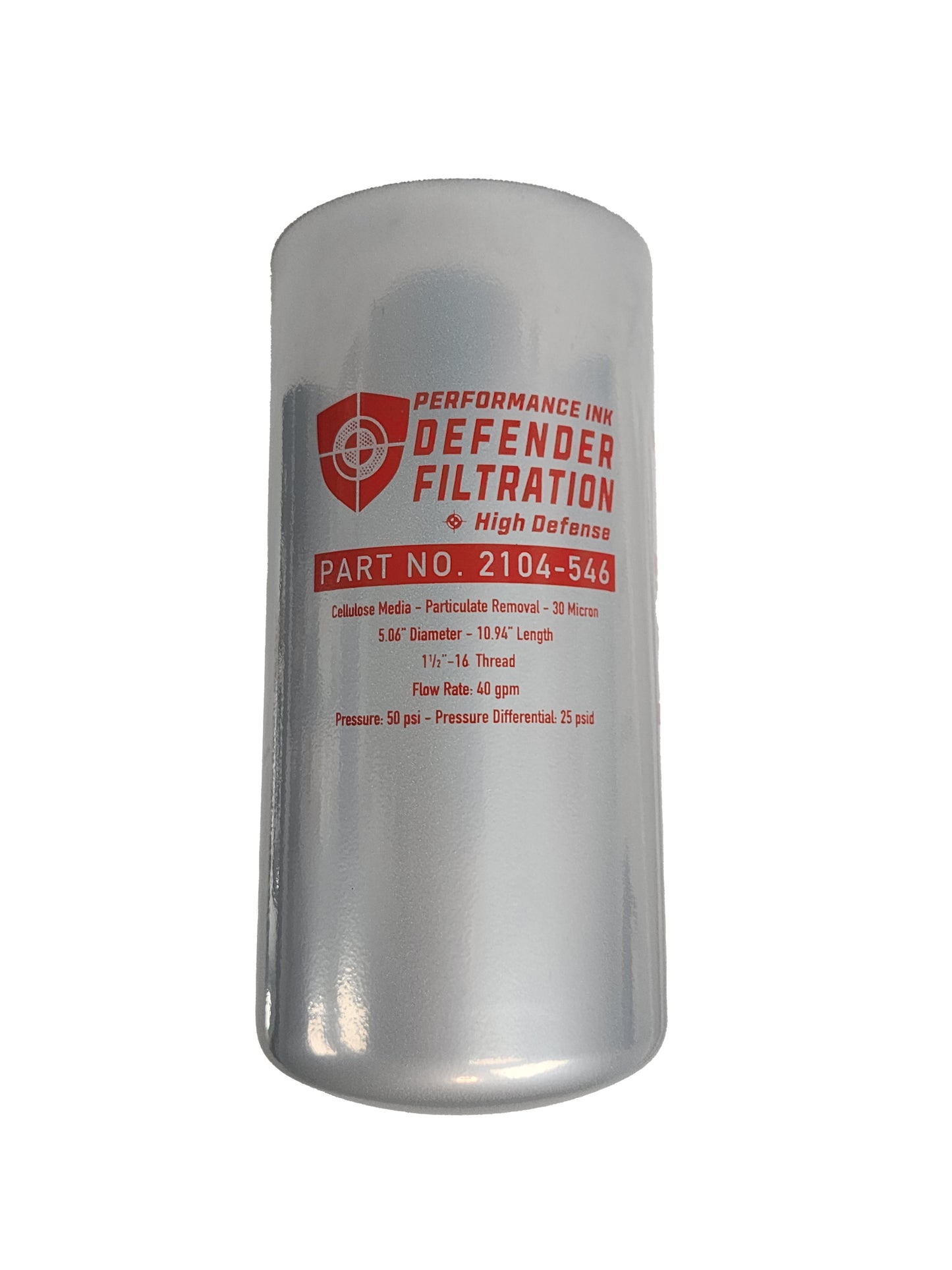 Performance Ink PI-2104-546, 30 Micron, 1-1/2"-16 Threaded Filter