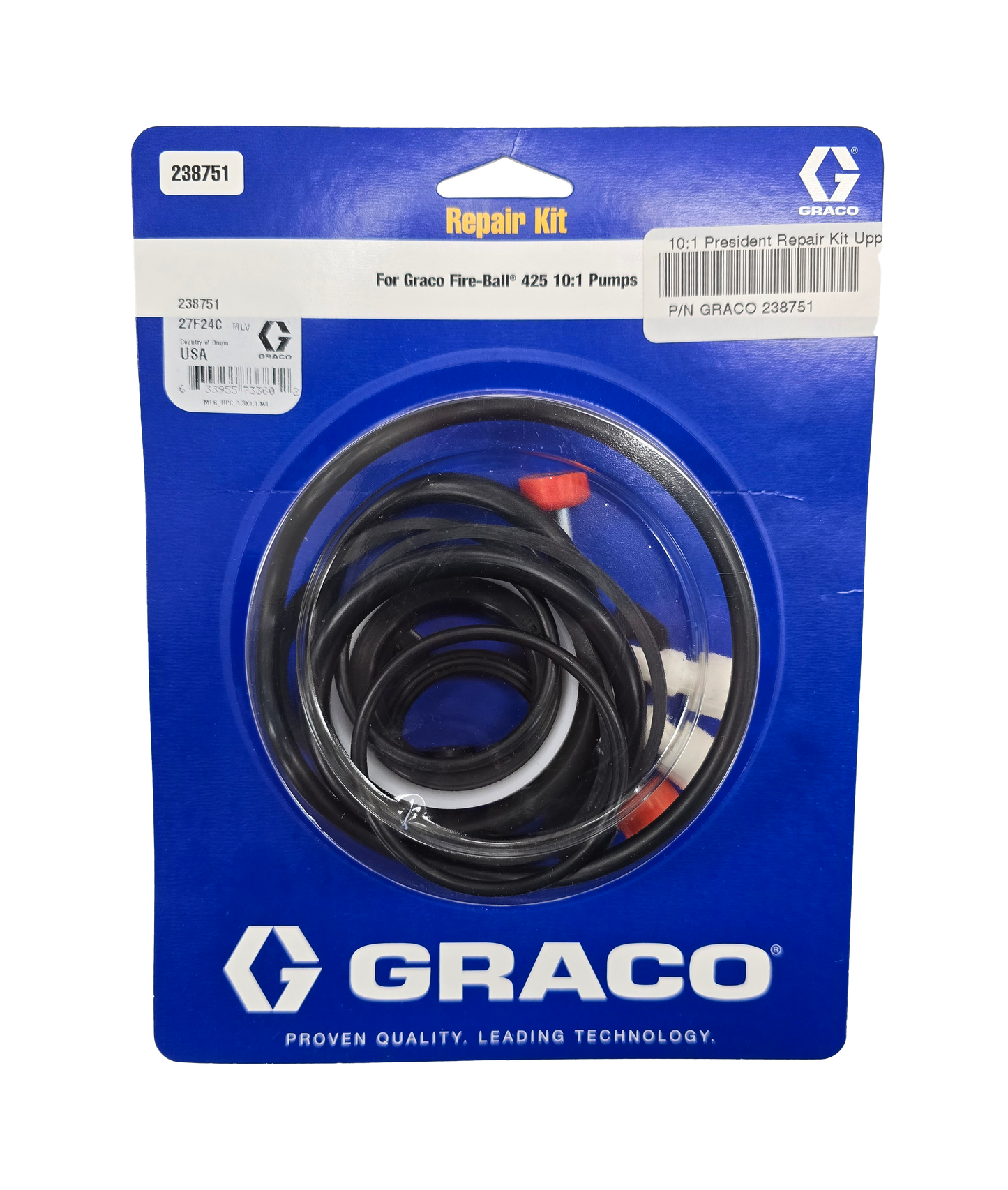 Graco 238751 10:1 President Repair Kit Uppe