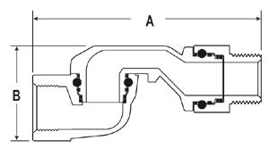 OPW FC 241TPS-0492 3/4"F x 3/4"M (NPT) Two Plane Swivel for E85
