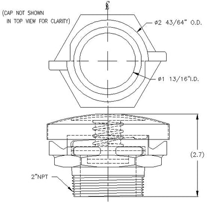 CimTek 60001 Pre-Vent Cap & Base