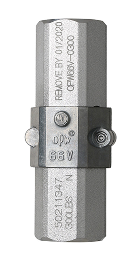 OPW FC 66V-0300 3/4"F x 3/4"F (NPT) 300lb Single Use Breakaway Valve