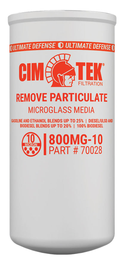 CimTek Filter 70028/800MG-10, 10 Micron, 1-1/2"-16 Threaded Filter