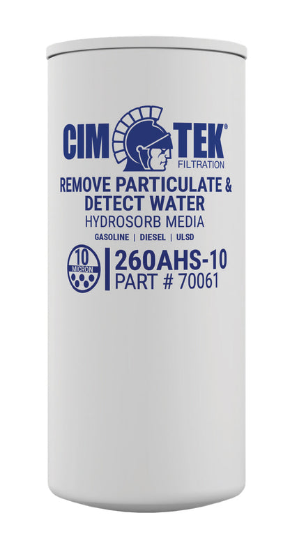 CimTek Filter 70061/260AHS-10, 10 Micron, 1"(1-3/8"-12) Threaded Filter