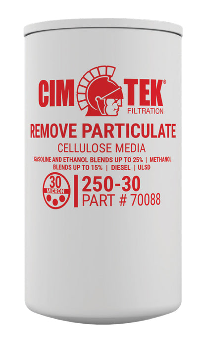 CimTek Filter 70088/250-30, Cellulose 30 Micron, 3/4"(1"-12) Threaded Filter
