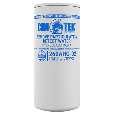 CimTek 70223/260AHG-02, Hydroglass 2 Micron, 1" (1-3/8"-12) Threaded Filter