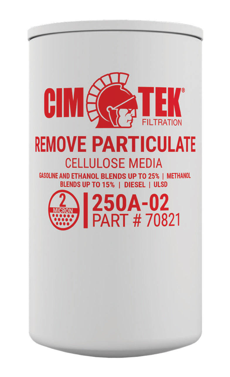 CimTek Filter 70821/250A-02, Cellulose 2 Micron, 1" (1-3/8"-12) Threaded Filter