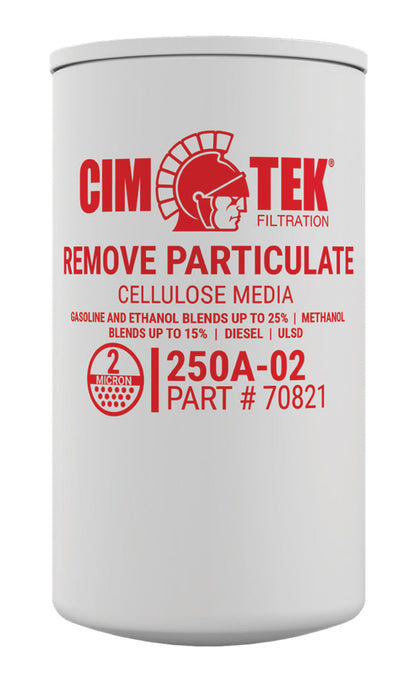 CimTek Filter 70821/250A-02, Cellulose 2 Micron, 1" (1-3/8"-12) Threaded Filter