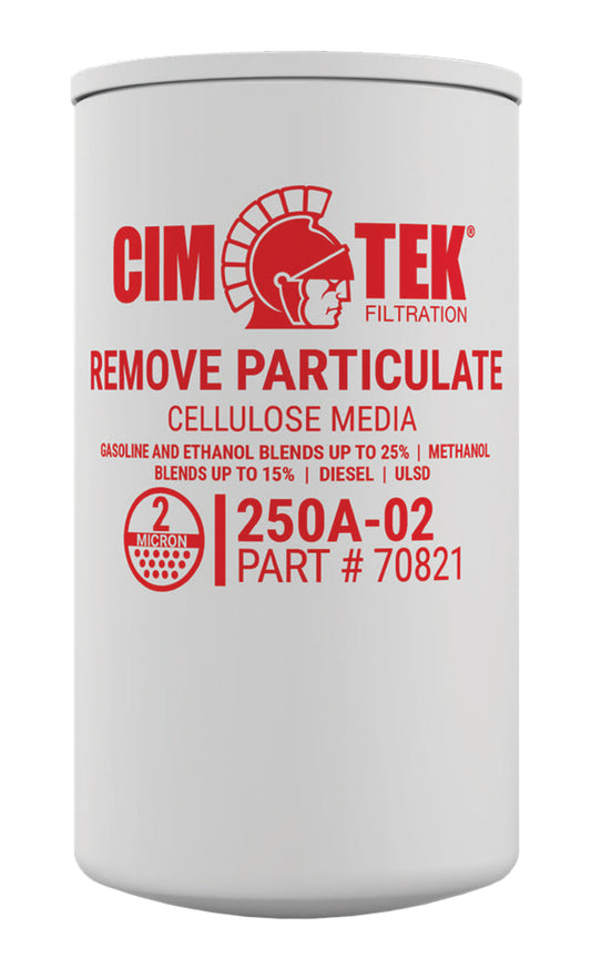 CimTek Filter 70821/250A-02, Cellulose 2 Micron, 1" (1-3/8"-12) Threaded Filter