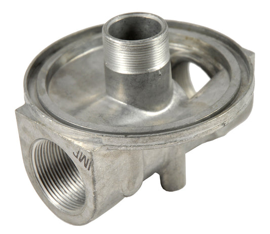 CimTek 50163/810 Filter Head, Aluminum, 1 1/2" NPT In/Out, Fits 800 Series 1-1/2"-16 Threaded Filter Openings