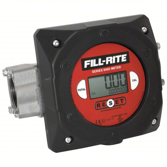 Fill-Rite 900CD1.5 1-1/2"npt 6-40 GPM 4-Digit Digital Fuel Transfer Meter