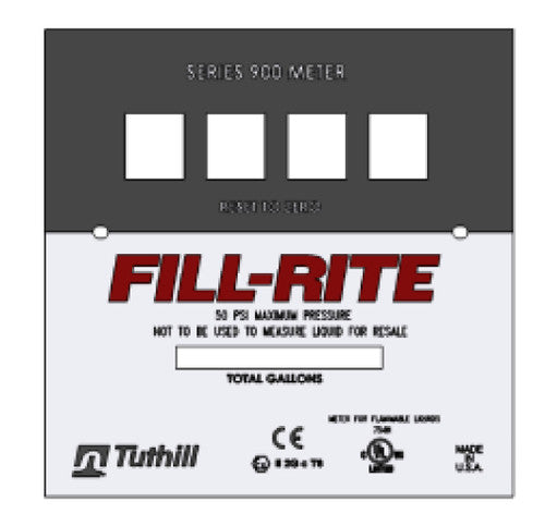 Fill-Rite KIT900FPP Replacement Gallon Faceplate Kit for 900 Series Meters