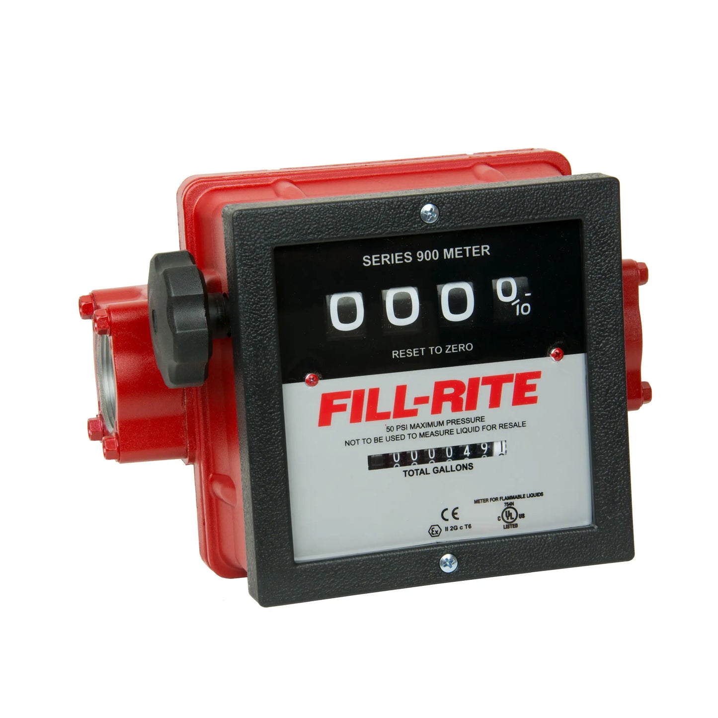Fill-Rite 901C1.5 1-1/2"npt 6-40 GPM 4-Digit Mechanical Fuel Transfer Meter in Gallons