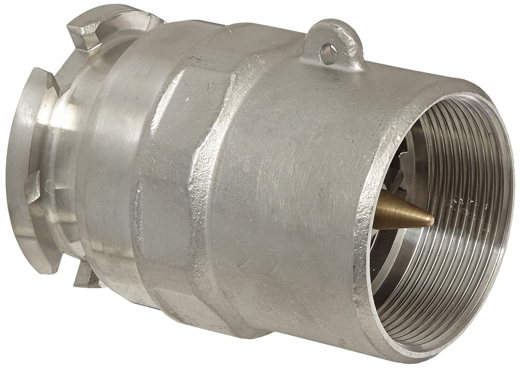 Dixon BA32-200 Stainless Steel Bayonet Style Dry Disconnect Tank Truck Fitting, Adapter with Viton Seal, 2