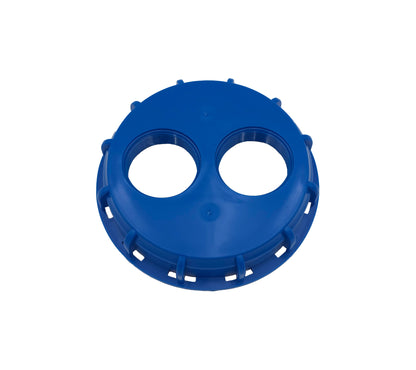 78D 6" IBC Blue Cap w/ 2-2" NPT