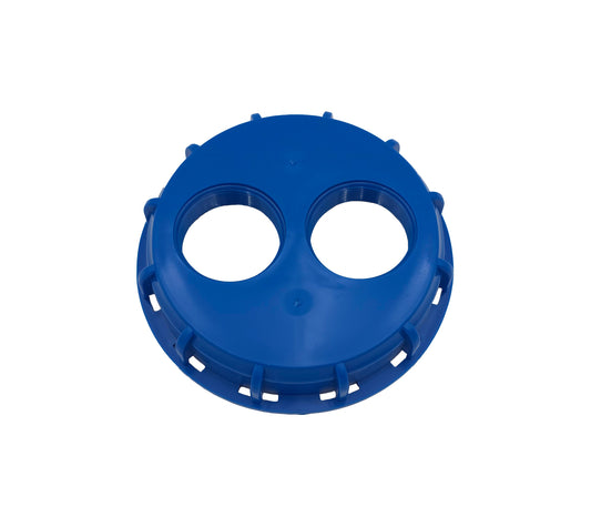78D 6" IBC Blue Cap w/ 2-2" NPT