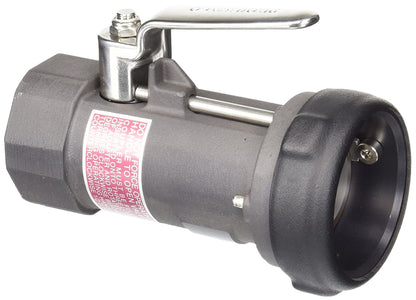 Dixon BC62-200 Anodized Aluminum Bayonet Style Dry Disconnect Tank Truck Fitting, Straight Coupler with Viton Seal, 2" Coupling x 2" NPT Female