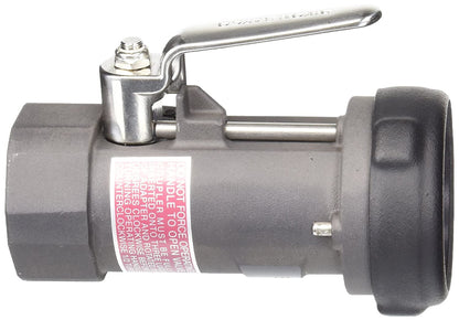 Dixon BC62-200 Anodized Aluminum Bayonet Style Dry Disconnect Tank Truck Fitting, Straight Coupler with Viton Seal, 2" Coupling x 2" NPT Female