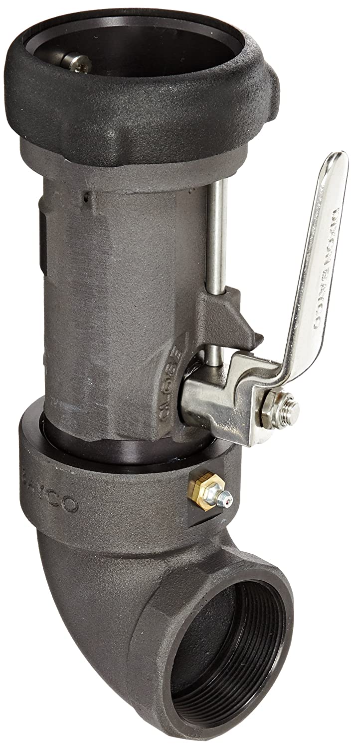 Dixon BS62-200 Anodized Aluminum Bayonet Style Dry Disconnect Tank Truck Fitting, 90 Degree Swivel Coupler with Viton Seal, 2