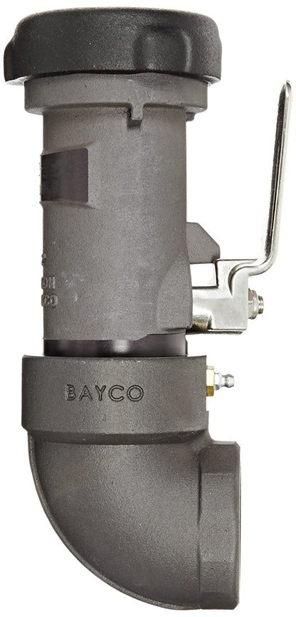 Dixon BS62-200 Anodized Aluminum Bayonet Style Dry Disconnect Tank Truck Fitting, 90 Degree Swivel Coupler with Viton Seal, 2" Coupling x 2" NPT Female