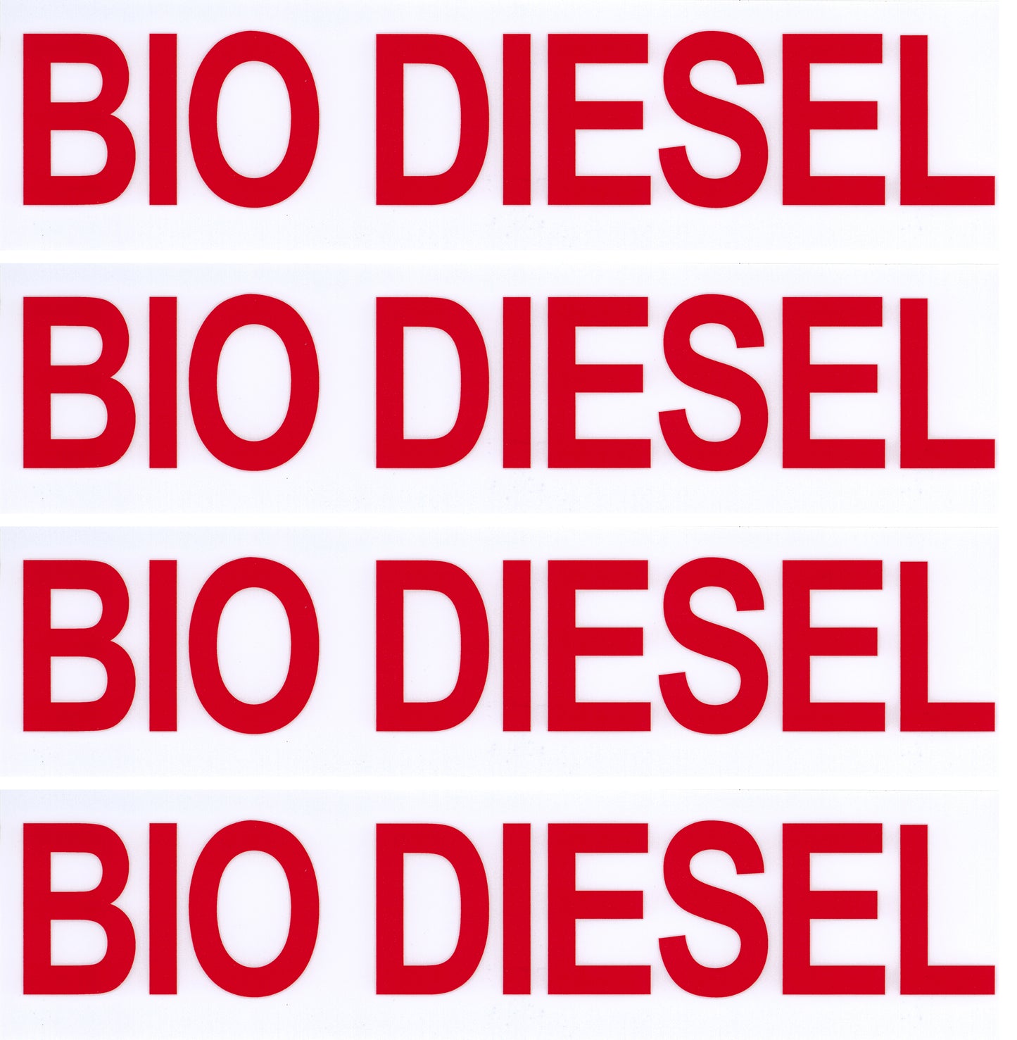 Decals For Fuel Storage Tanks - Bio Diesel 3" Tall x 12" Wide