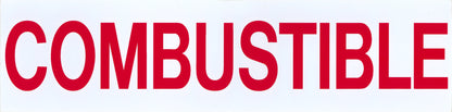 Decals For Fuel Storage Tanks - Combustible 3" Tall x 12" Wide