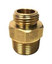 Dixon DMH1076 1" NPT x 3/4" GHT Brass Male Hex Nipple Adapter