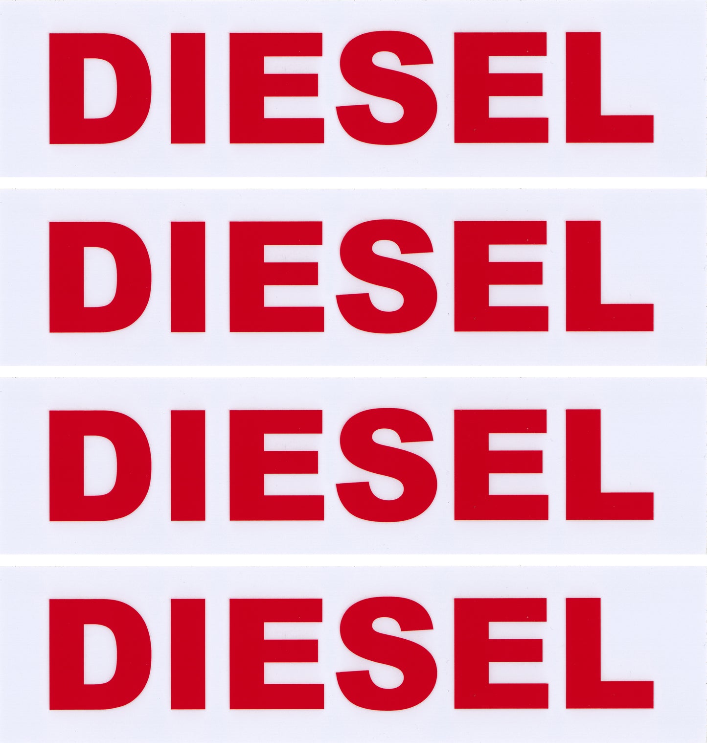 Decals For Fuel Storage Tanks - Diesel 3" Tall x 12" Wide