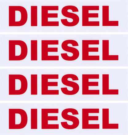 Decals For Fuel Storage Tanks - Diesel 3" Tall x 12" Wide