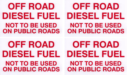 Decals For Fuel Storage Tanks - Diesel Fuel Off Road 6" Tall x 10" Wide