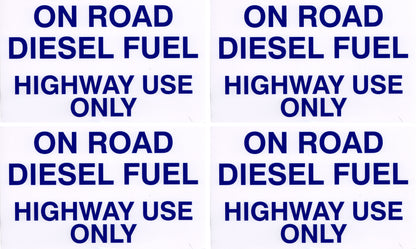 Decals For Fuel Storage Tanks - Diesel Fuel On Road 6" Tall x 10" Wide